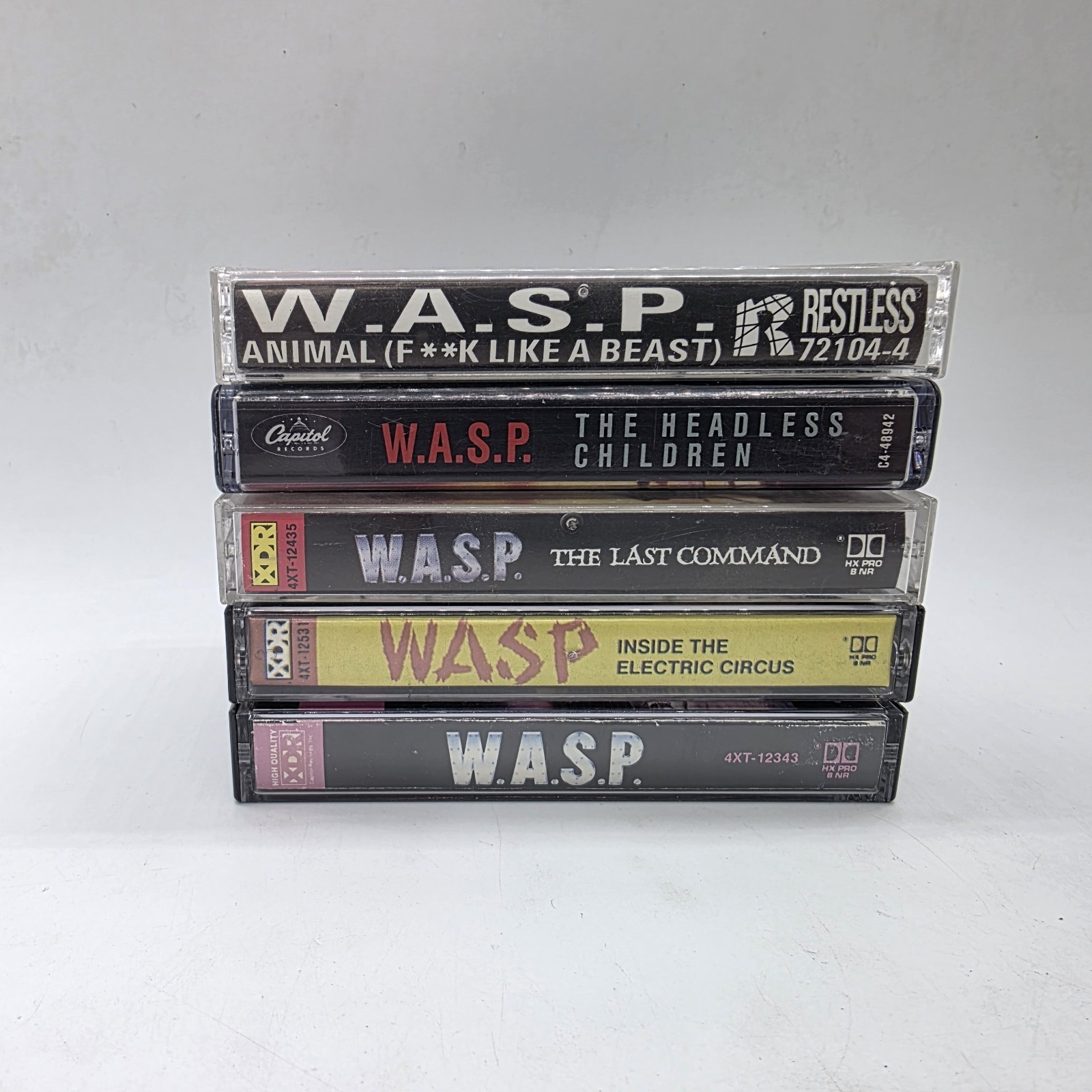 WASP Cassette Lot Vintage metal band The Headless Children Last Command 