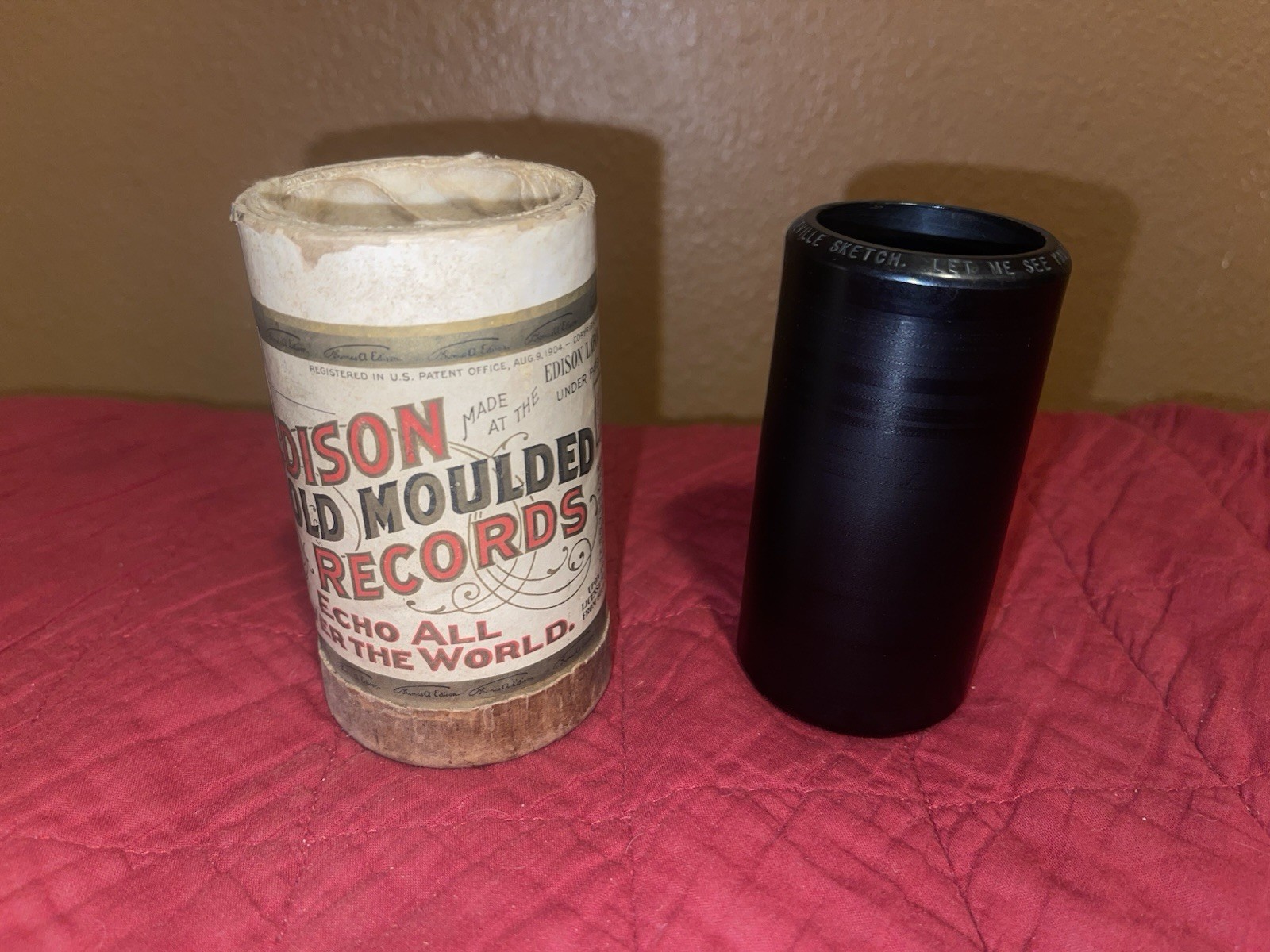 edison 2 Min GOLD MOULDED #9383 Ada Jones & Len Spencer “let Me See You Smile”