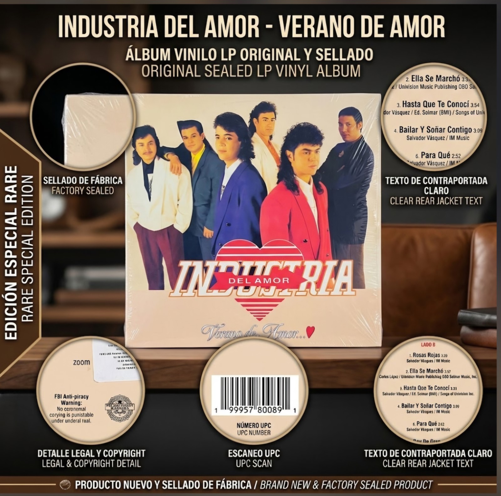 ​Industria Del Amor - Verano De Amor Vinilo LP Disco Nuevo Sellado Original UMG