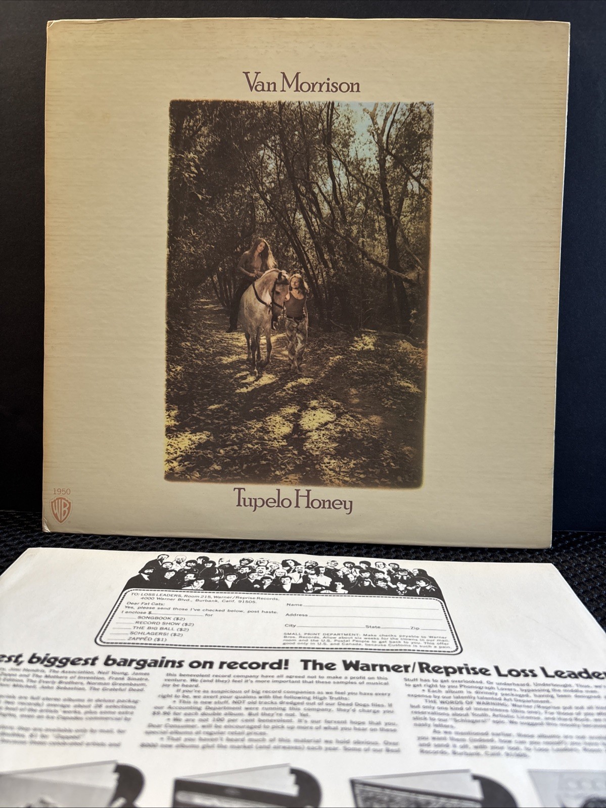 Van Morrison Tupelo Honey 1971 Vinyl LP WS 1950 Gatefold W/Poster Green NICE NM