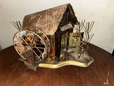 Vintage Copper Metal Rustic Water Mill Music Box Made In Hong Kong During 1970’s picture