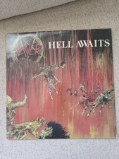 Slayer Hell Awaits Vinyl LP 1985 Original Metal Blade Combat COMPLETE EX/VG+ picture