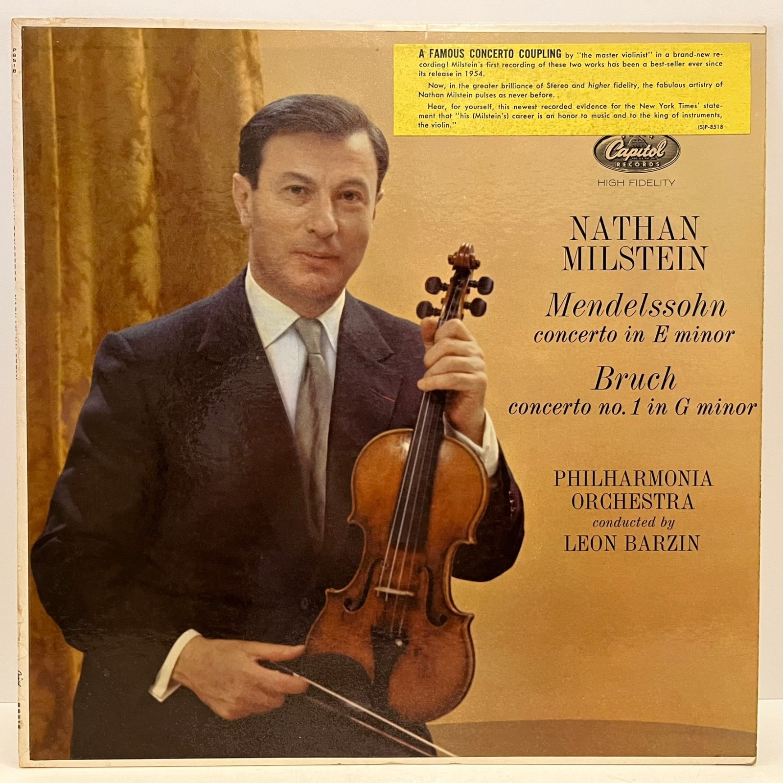 NATHAN MILSTEIN - Mendelssohn Bruch (1961 Mono) - 12