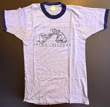 RHINO RECORDS Westwood ORIGINAL c.1976 T-SHIRT Mayo Spruce VINTAGE Bronson Foos picture