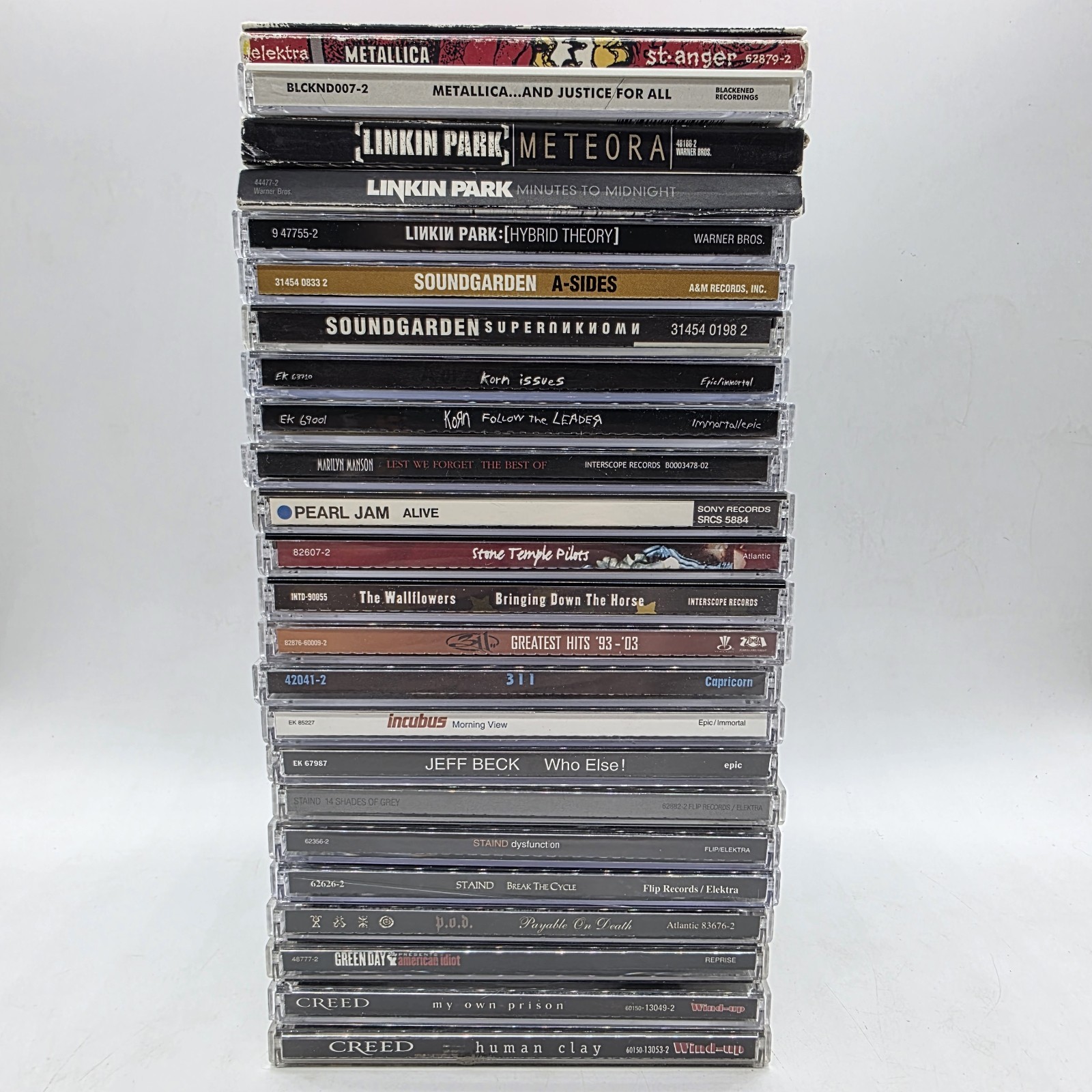 Lot of 24 Alt Grunge Rock CDs Pearl Jam Green Day Soundgarden 311 Korn Staind