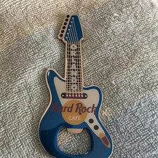 ORLANDO FLORIDA BLUE ELECTRIC FENDER BOTTLE OPENER GUITAR MAGNET Hard Rock Cafe picture