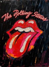 The Rolling Stones Rock n Roll Music Art Card Print PZ Signed /30 picture
