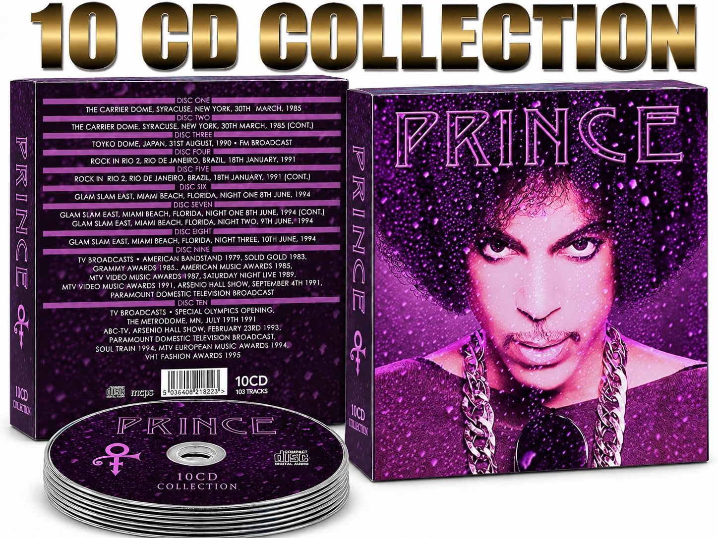 Prince And The Revolution - Lets Go Crazy Live 10 CD Collection Box Set - NEW