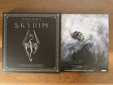 Skyrim Ultimate Edition Vinyl Soundtrack 4xLP Box Set Daedric Shield Splatter picture