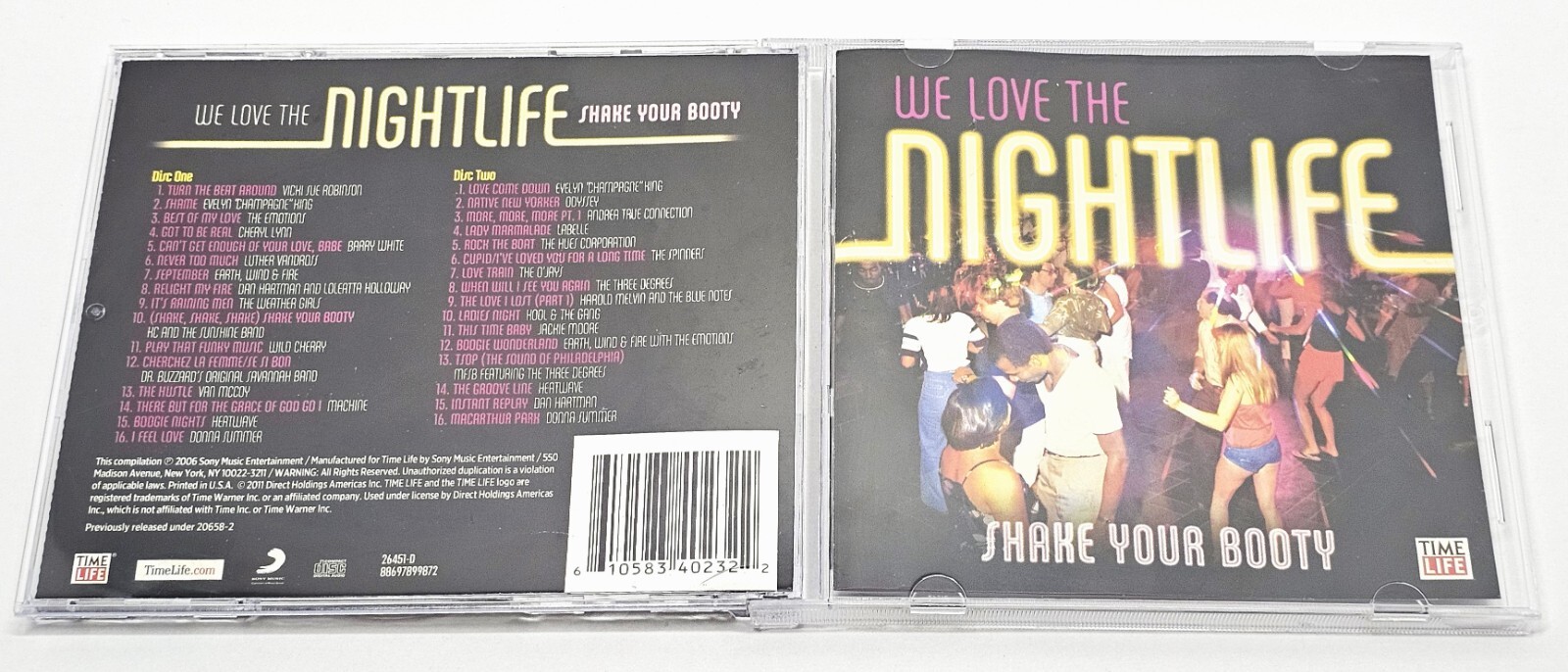 We Love The Nightlife Shake Your Booty CD 2011 Time Life RARE DADC Press