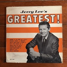 JERRY LEE LEWIS Jerry Lee's Greatest Vinyl LP 1265 1961 1st Press SUN Record VG+ picture