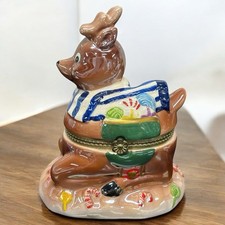 Vintage Mr. Christmas Animated Porcelain Reindeer Music Box Holiday Collectible picture