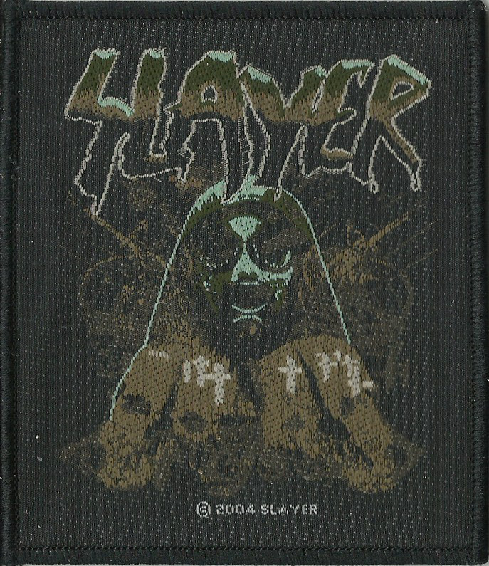 SLAYER gas mask 2004 WOVEN SEW ON PATCH official merchandise RARE no longer made