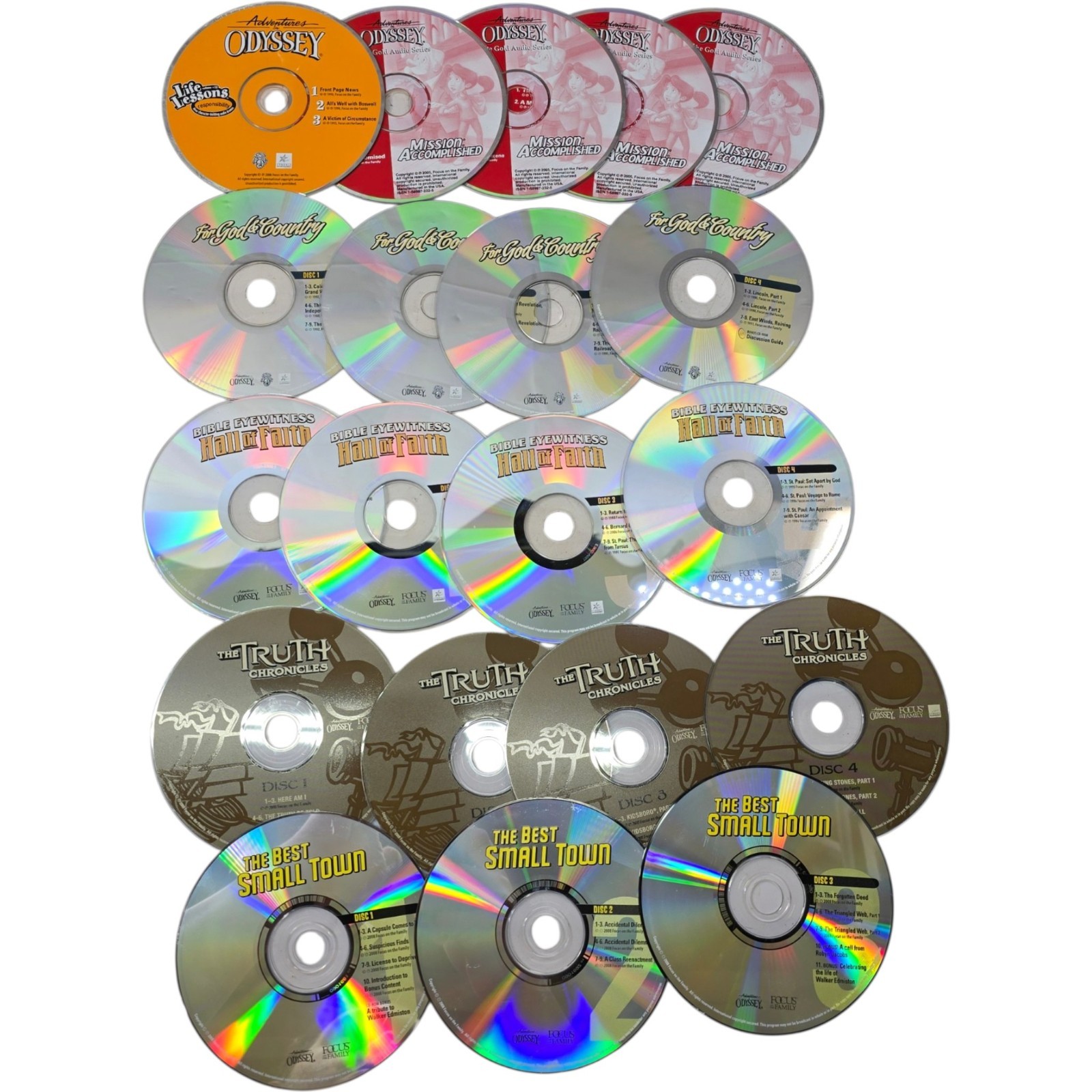 Adventures in Odyssey CD Lot - Missing 1 Disc, No CASES - READ BELOW