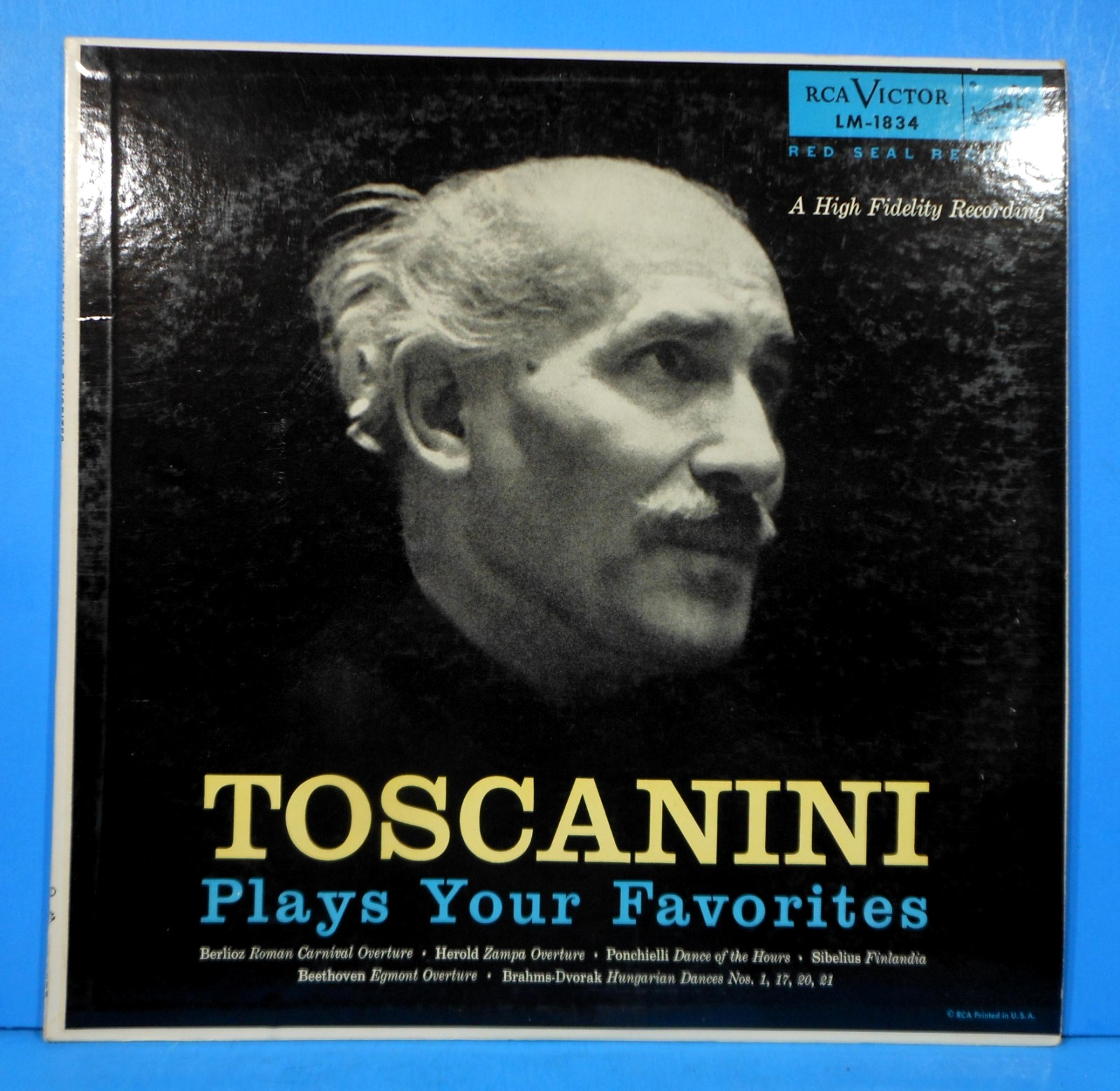 TOSCANINI PLAYS YOUR FAVORITES LP 1954 RCA RED SEAL GREAT CONDITION VG++/VG++