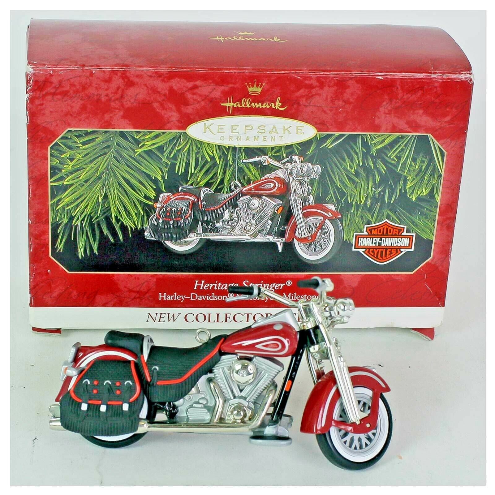 Hallmark 1999 Heritage Springer Harley Davidson Motorcycle Christmas Ornament