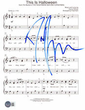 DANNY ELFMAN SIGNED AUTOGRAPH THIS IS HALLOWEEN LYRIC SHEET MUSIC BECKETT BAS picture