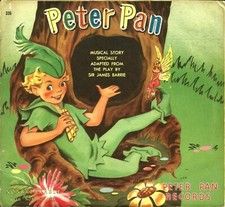 Vintage 1954 Peter Pan Musical Nursery Story Peter Pan Records #335 78 RPM picture