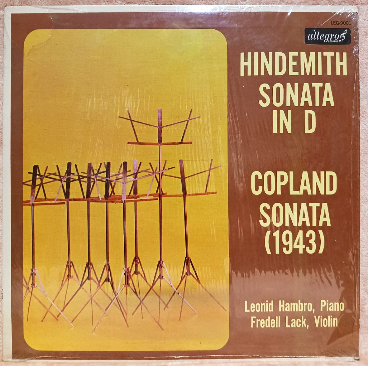 Hindemith Sonata In D / Copland Sonata 1943 Leonid Hambro Fredell Lack vinyl