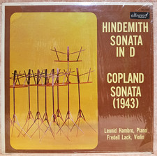 Hindemith Sonata In D / Copland Sonata 1943 Leonid Hambro Fredell Lack vinyl picture