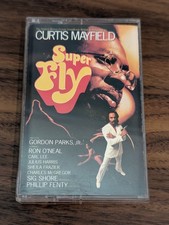 TESTED Curtis Mayfield ‎SUPER FLY 1999 Rhino Reissue Soundtrack Cassette Tape EX picture