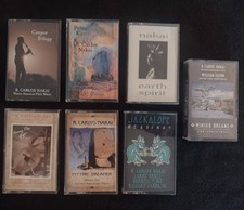 Lot of 30 Native American Music / Indian Flute Cassette Tapes w/Vintage Case picture