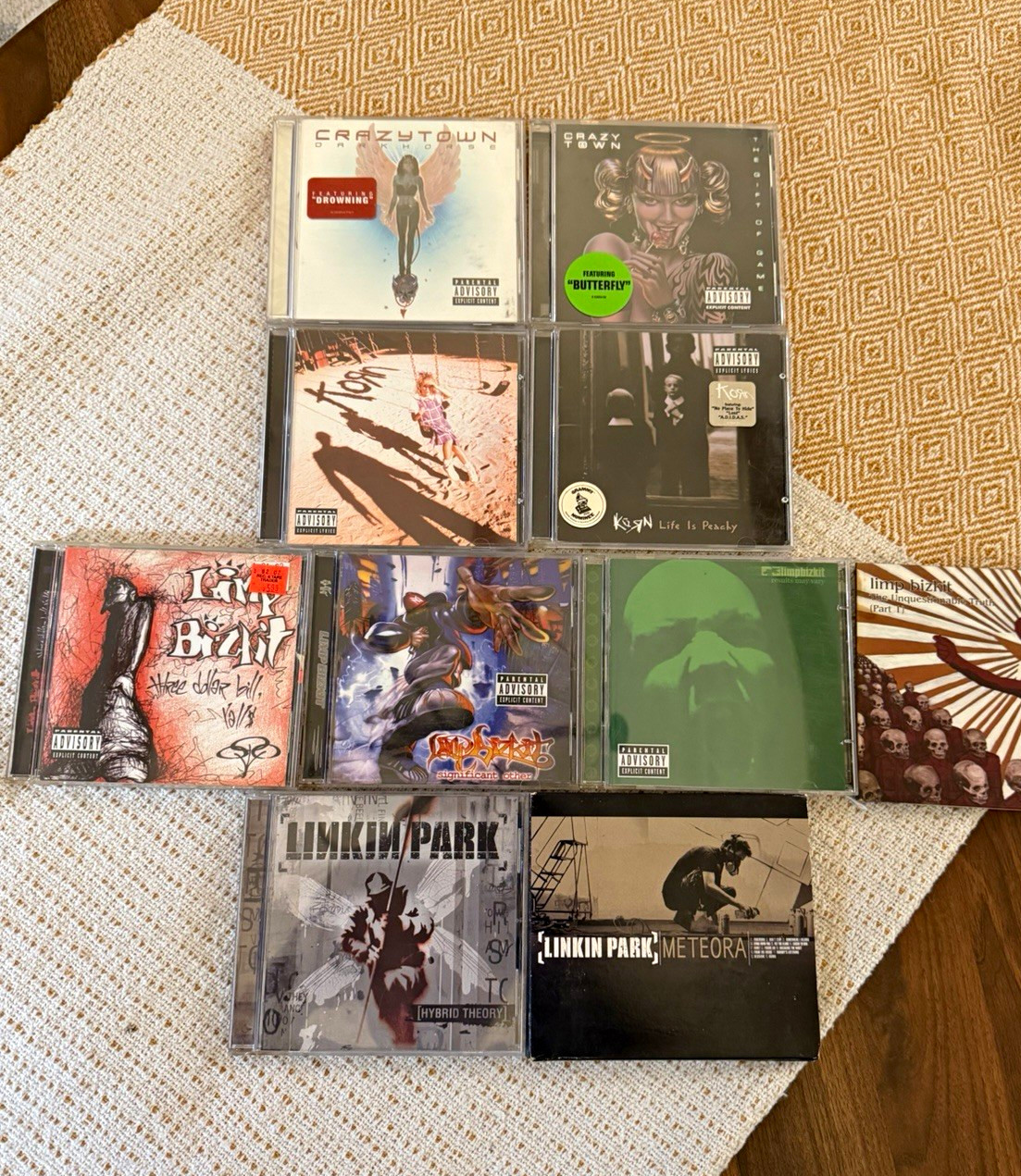 10 CD Lot: Linkin Park, Korn, Limp Bizkit, Crazy Town Albums