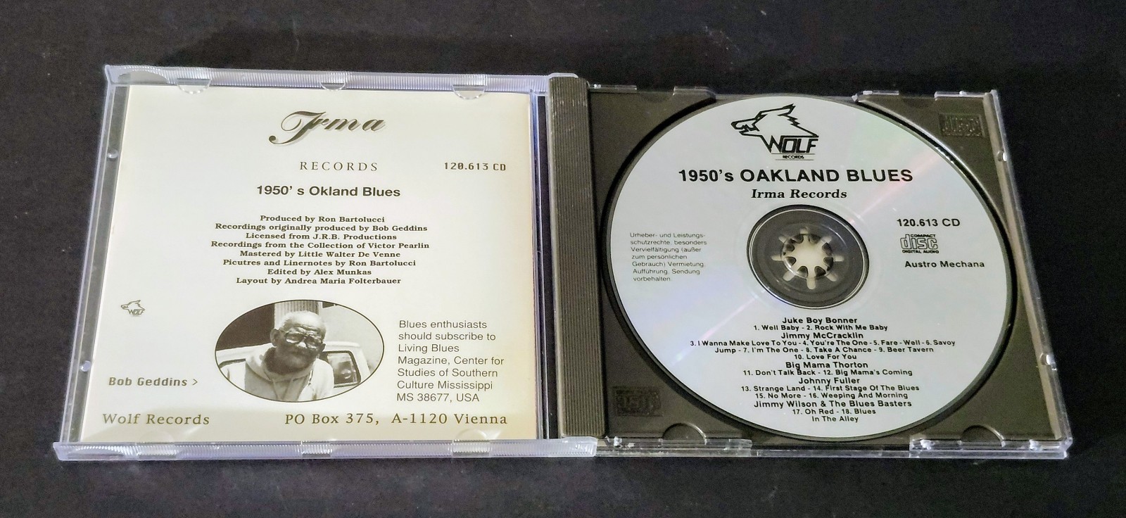 IRMA RECORDS 1950\'S OAKLAND  Blues- CD  128,613 CD Bih Mama Thorton 120.613 CD
