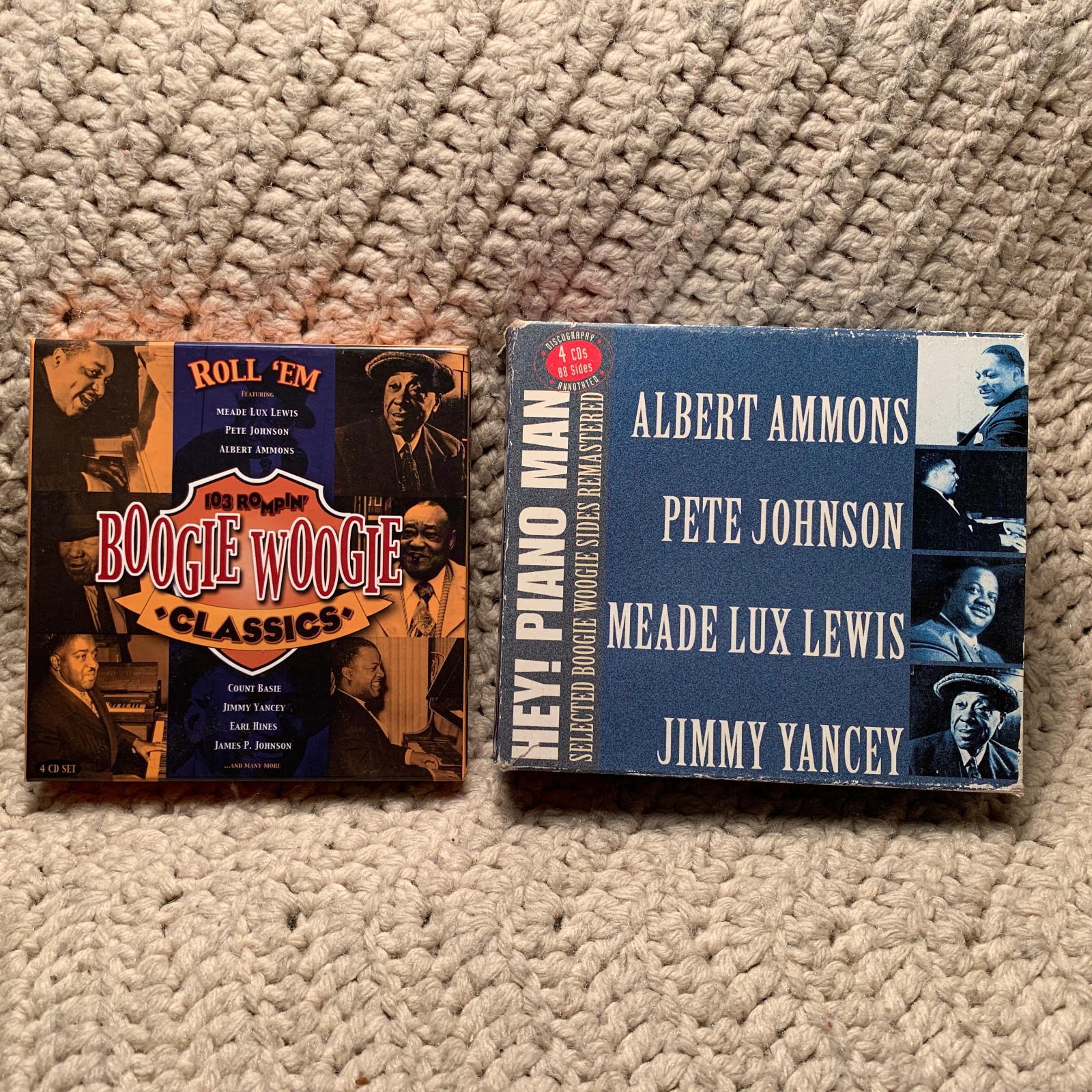 Lot Of 2 Vintage 4 CD Box Sets Boogie Woogie Piano Claasics & Hey, Piano Man