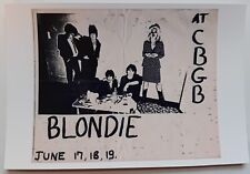 BLONDIE At CBGB June 17, 18, 19 Promotional Poster Postcard Size A6 #3 picture