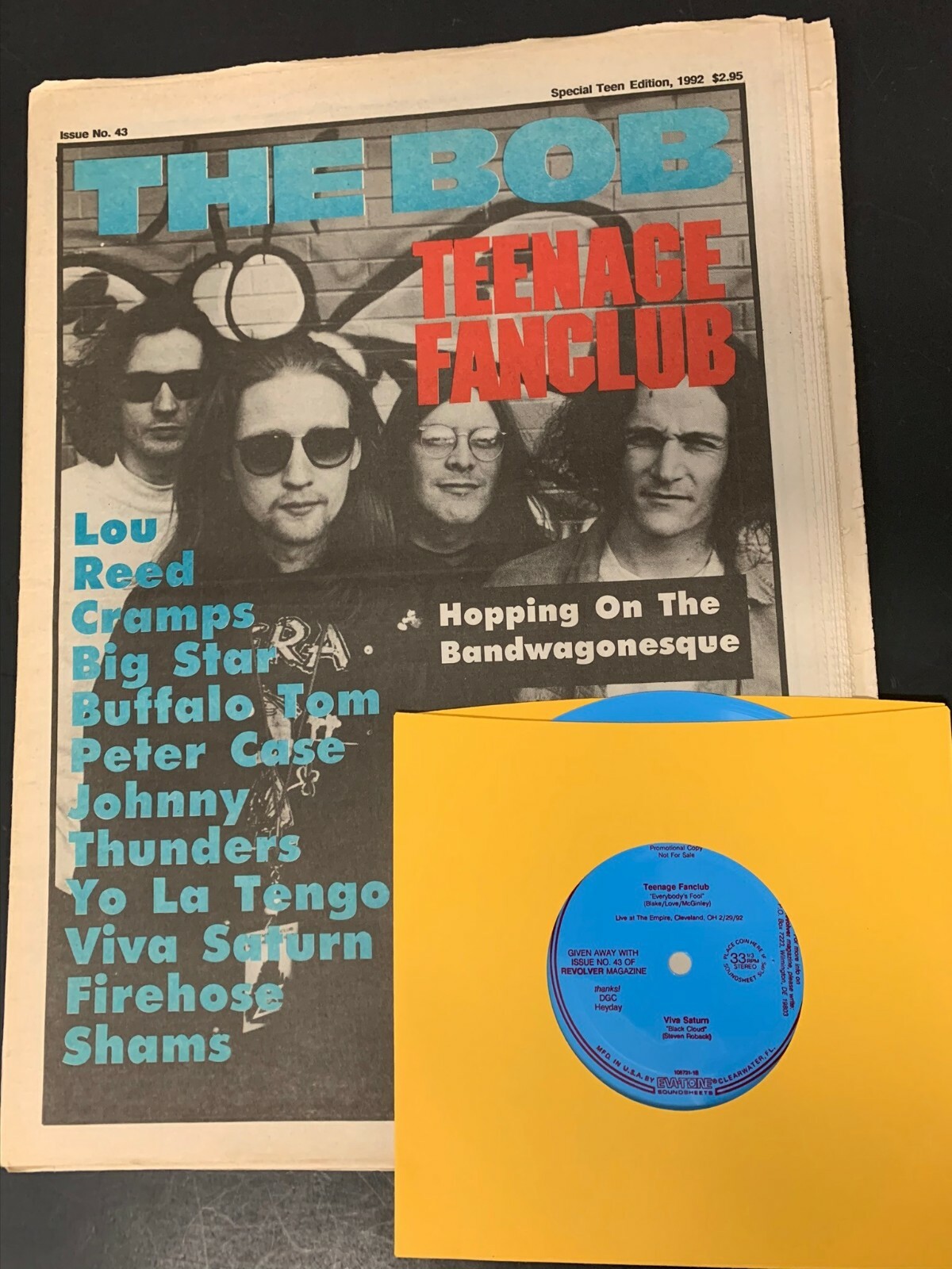 Vtg The Bob Rock Magazine & Flexi 45 Teenage Fanclub Viva Saturn Cramps