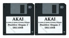Akai S1000 / S5000 Set of Two Floppy Disks Positive Organ 2 SN11008 picture