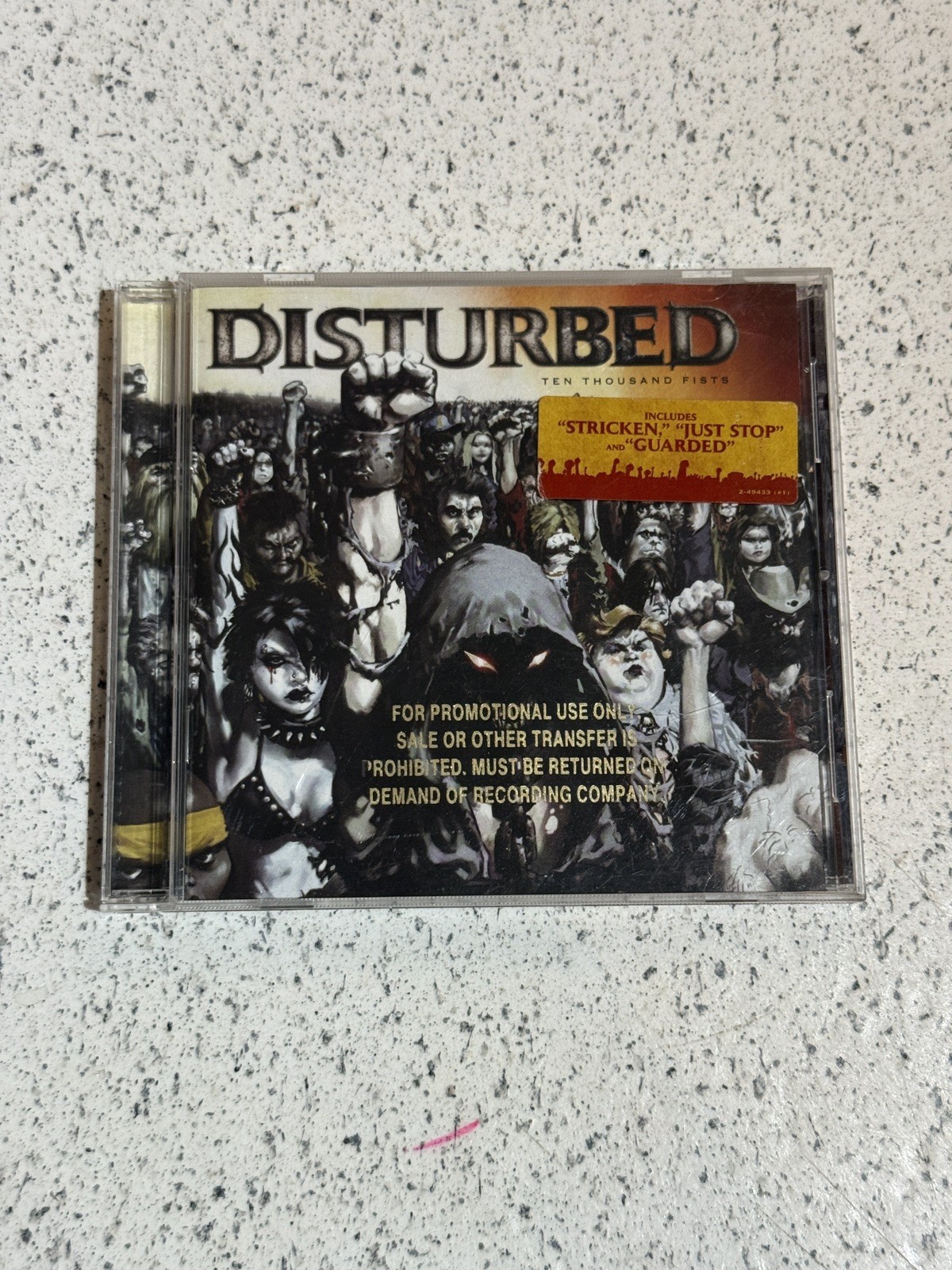Disturbed Ten Thousand Fists Promotional Advance Copy CD RARE Metal Rock CD