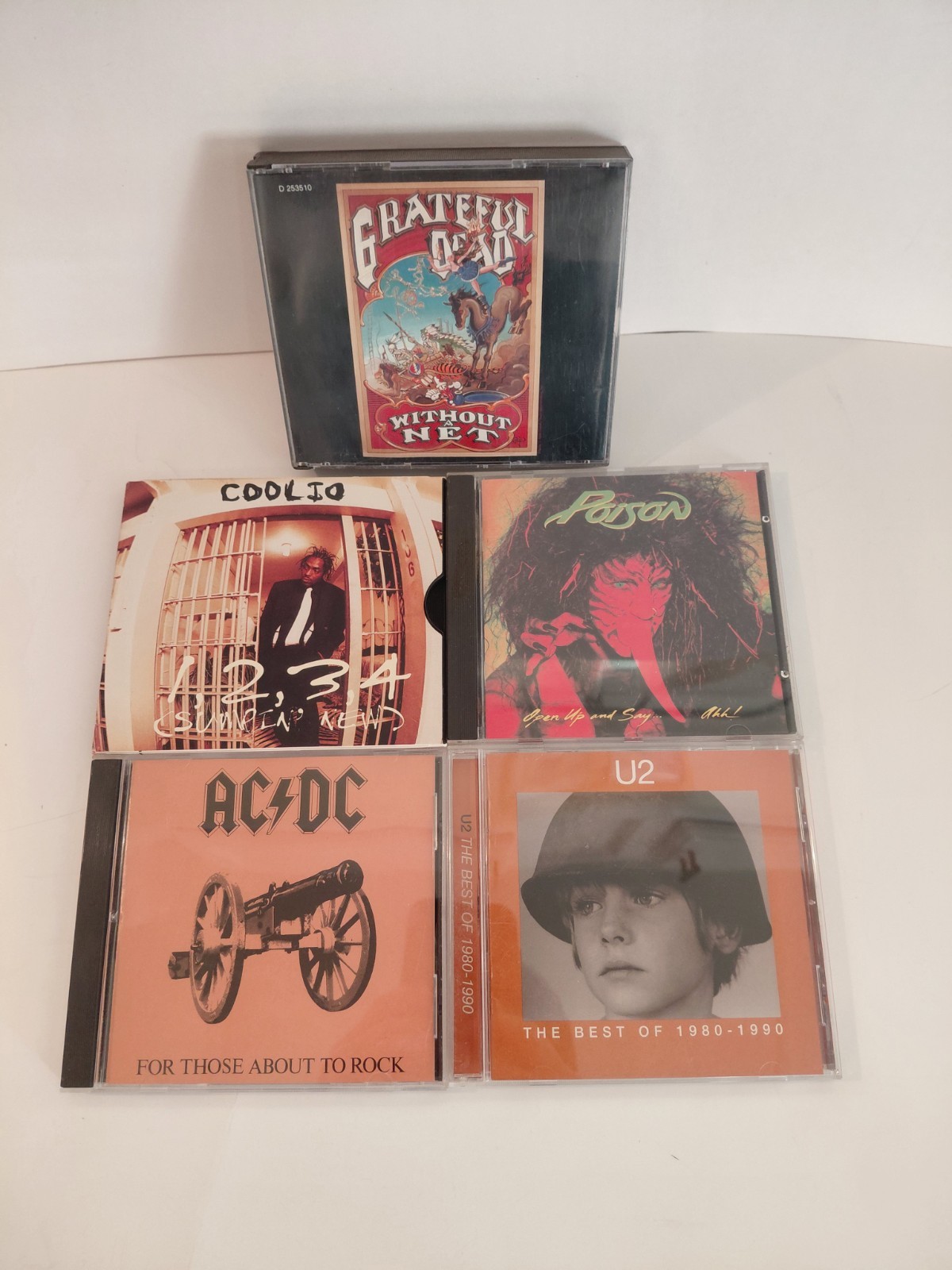 Lot Of 5 Cds Grateful Dead Ac/dc U2 Poison Coolio