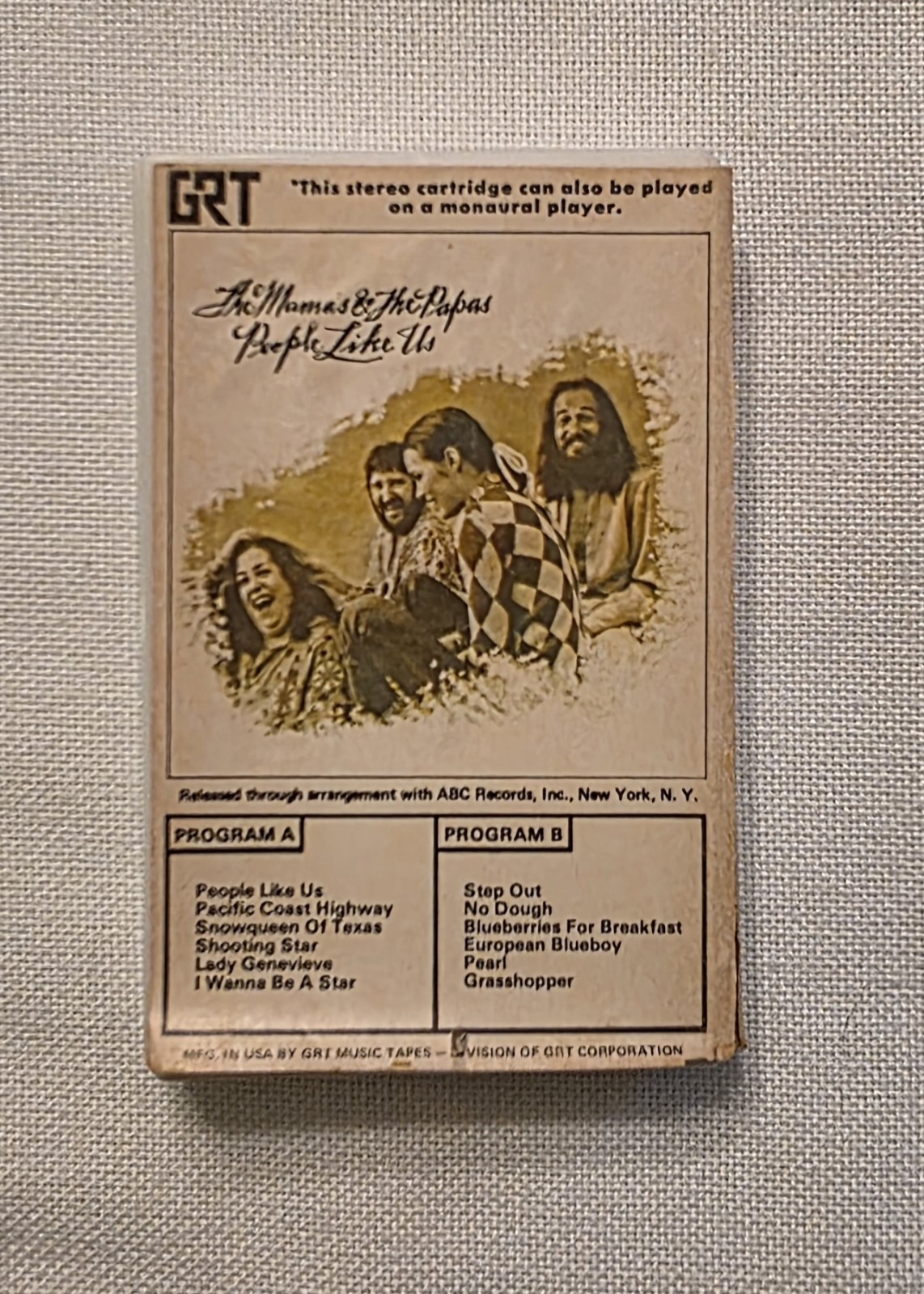 Vtg The Mamas & The Papas People Like Us Cassette GRT Dunhill 5023-50106 Tested