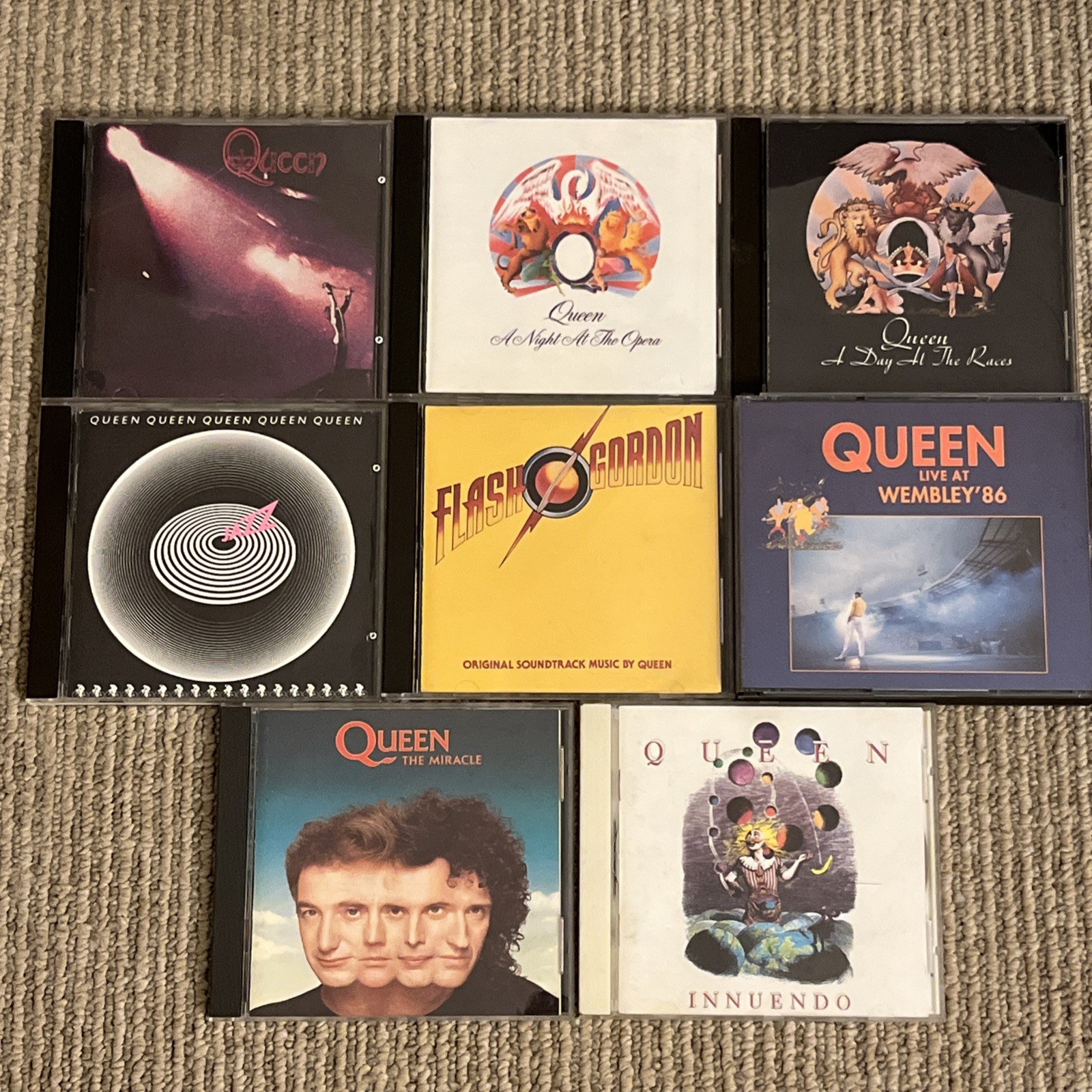 Queen - 9 CD LOT I Night At The Opera Day At The Races Jazz Flash Gordon Wembley