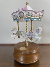 Vintage Carousel Collection 10” Merry Go Round Music Box Tested And Works Great picture
