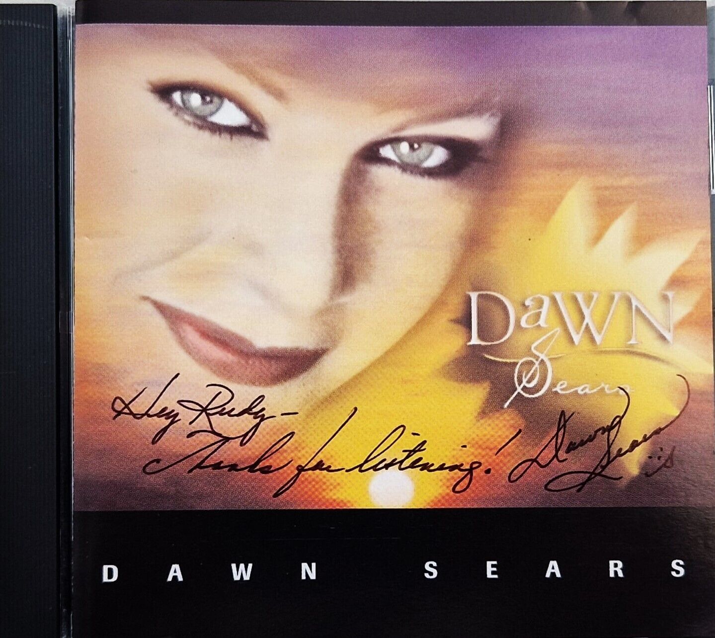 autographed, signet on front inlay Dawn Sears ‎– Dawn Sears 2002 CD album