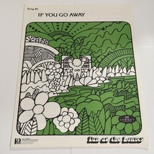 Vintage 1970s If You Go Away Sheet Music Lowrey Organ Hal Leonard Song Art Print picture