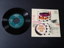 Hi-Fi Drums featuring (Buddy Rich autographed) 1950s excellent woody herman 45 picture