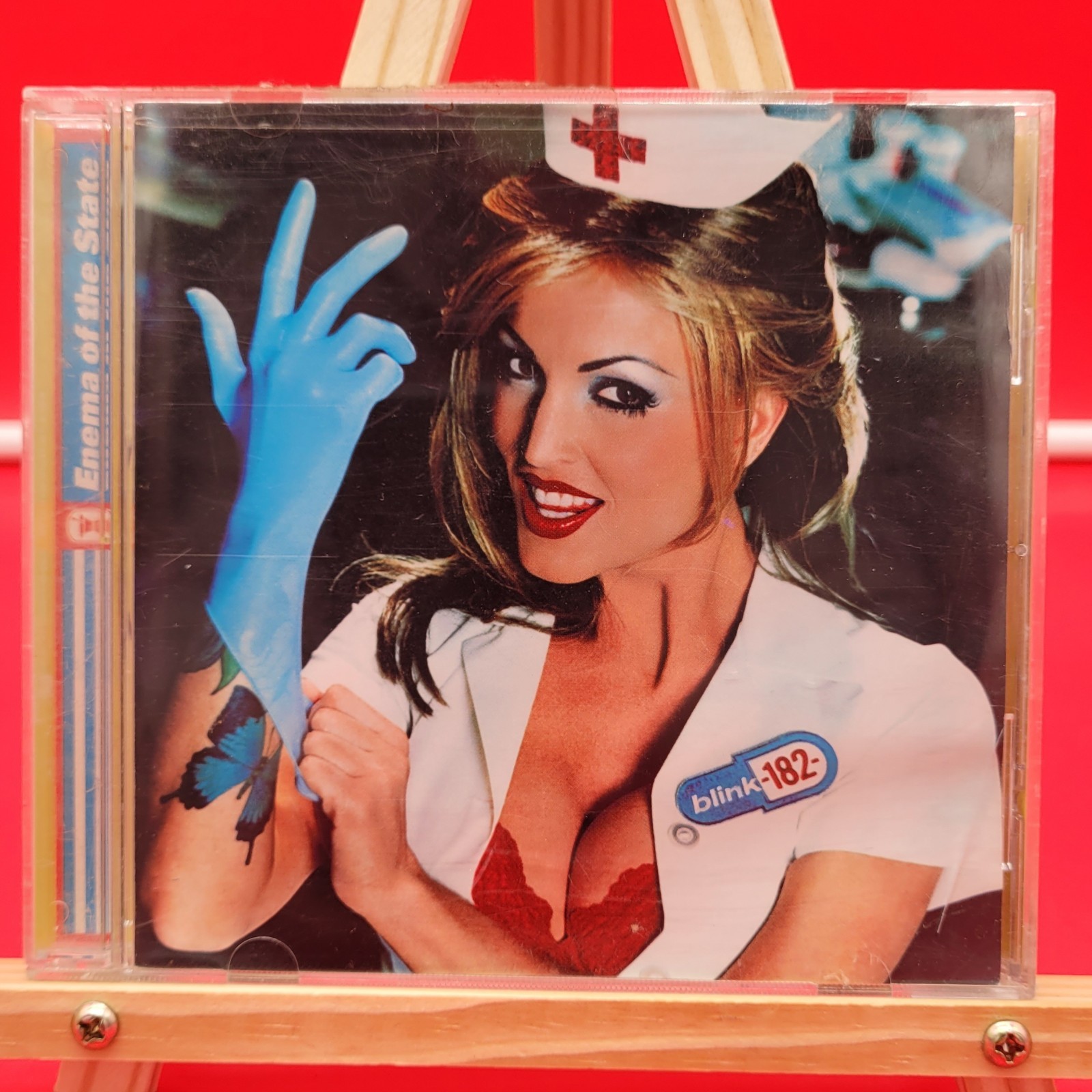 Blink 182 Enema of the State CD Banned Red Cross Cover Disc Skips READ