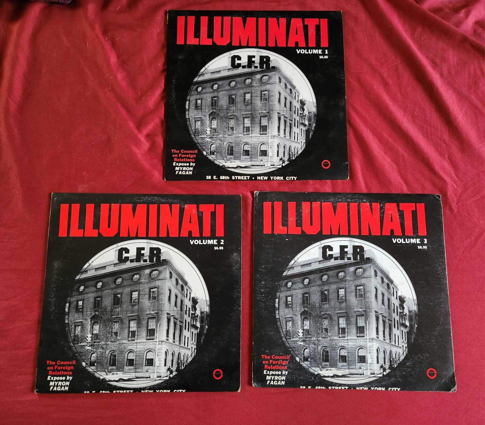 “ILLUMINATI C.F.R.” Vol 1-3 (1967) Rare Illuminati Conspiracy Records