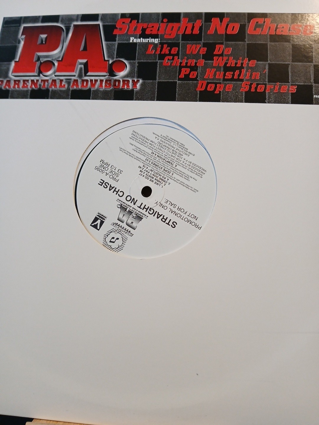 P.A. Parental Advisory Straight No Chase 1998 SKG Music Promo
