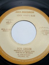 Vintage Don Gibson - Look who's Blue/Forever One Day at a Time 45rpm Record picture