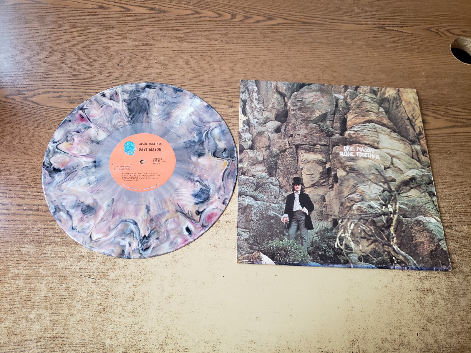 1970s MINT-EXC UNPLAYED Dave Mason Alone Together splatter lp TRIFOLD BTS19 LP33