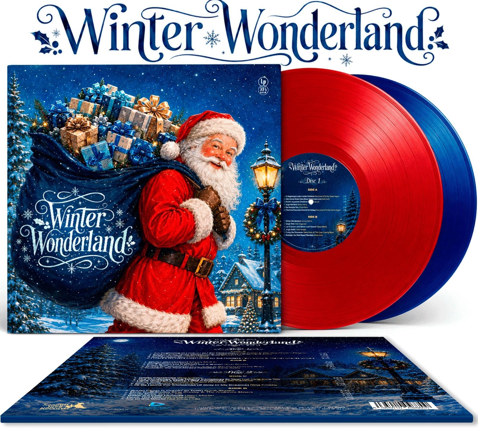 Various - Winter Wonderland - Greatest Christmas Hits 2LP Colored Red Blue Vinyl
