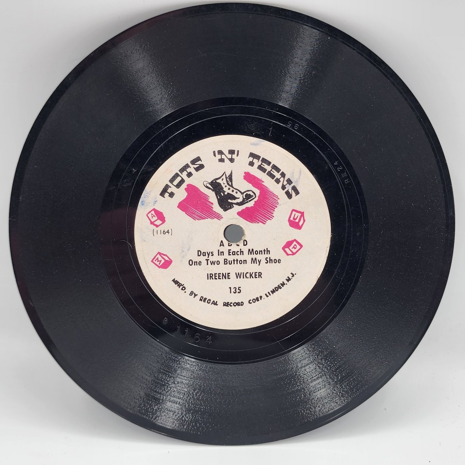 IRENE WICKER – Tots 'N' Teens Record Vintage Regal Children's 78 RPM
