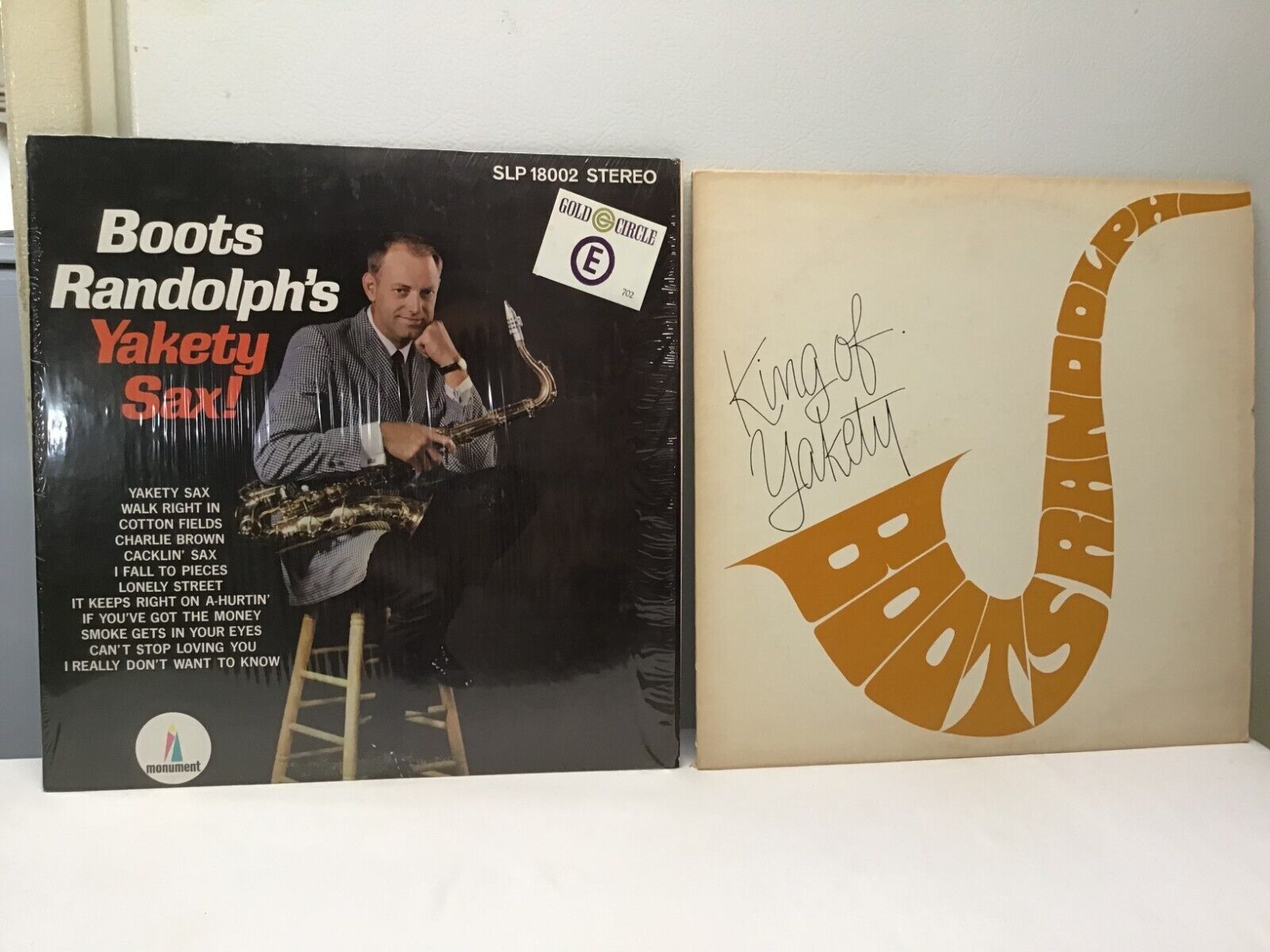 2 -Vintage Vinyl Boots Randolph LPs - Yakety Sax - 1963 & King of Yakety - 1967