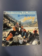 John Denver & The Muppets Rocky Mountain Holiday Vinyl Record Album VG Kermit + picture