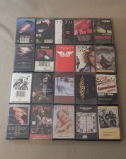 Vintage Lot of (20) Cassette Tapes - Classic Rock. Van Halen, Styx, Clapton, etc picture